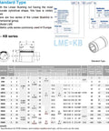 5 Pack Linear Bearing Ball Bushing LME20OP 20mm ID 32mm OD 45mm Long 90g Each Ultra Smooth Motion Set With 88 Kgf Dynamic Load 140 Kgf Static Load For CNC 3D Printer Robotics specification chart