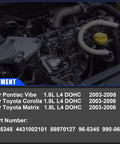 Hella Durable Power Steering Pump With Pulley Swaps In Clean For Toyota Corolla And Pontiac Vibe setup shown in engine compartment.