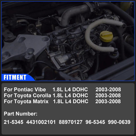Hella Durable Power Steering Pump With Pulley Swaps In Clean For Toyota Corolla And Pontiac Vibe setup shown in engine compartment.