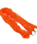 Go To Outdoor Mesh Hammock With Nylon Rope, Single Size For Camping And Backyard Chill, Lightweight Portable Orange Hammock