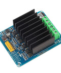 Dual Channel H Bridge Motor Driver Board 5V To 12V 0 To 30A DC Motor Controller with heat sink, green terminal block, and PCB details