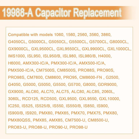 Garage Door Opener Starting Capacitor Replacement 70 MFD 220V 60Hz For 1/2 HP Openers, Compatible With 19988 And X19988A, Top Notch 19988A Motor Cap For Smooth Starts And Reliable Power