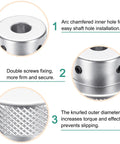 Pro Grade Aluminum Handwheel For Milling Machine And Lathe 40mm Outer Diameter 10mm Bore 25mm Height Includes Wrench And Two Screws Durable Silver Tone Tooling Upgrade Kit features chamfered hole, double screws, and knurled edge for secure grip.