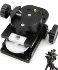 Close-up of Easy Setup Guide Scope Mount For Finderscope Quick Mount to Any Telescope or Camera Tripod, solid metal design.