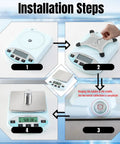 Installation steps for Pro Grade 0.01g Digital Lab Scale With 6000g Capacity For Kitchen Lab Jewelry And Science 13 Unit Conversions