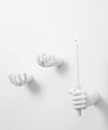 Grab Hand Hook Wall Mount Resin Decor Cast From The Designer Hand White Dope Functional Art For Shelf Vase Or Incense Burner Includes Hardware And Easy Wall Mounting featuring multiple hands holding objects