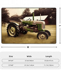 36x24 Inch Soft Non Slip Floor Mat With Comfy Old Tractor Photo Farm Design For Living Room And Office