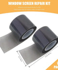Window Screen Repair Kit 2 Inch By 16.5 Feet Fiberglass Mesh Tape With Strong Adhesive Three Layer Screen Patch For Tears And Holes In Window Screens And Screen Doors 2 Pack on display