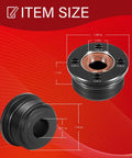 Diagram showing size dimensions of 2 Pack Trim Cap Cylinder With Seals FSM040 Replacement End Cap Kit for Yamaha V6 Outboard.