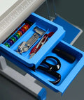 Heavy Duty Sewing Machine Sliding Drawer Organizer Double Storage Container for Bobbins Presser Feet Tools and Spare Parts