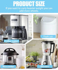 Image showing coffee maker, trash can, rice cooker, and blender, potential uses for 16 Piece Self Adhesive Caster Wheels Set With 360 Degree Swivel.