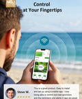 Person using phone app for 2.4GHz WiFi Sprinkler Controller With 4 Zones And 16 Scheduling Plans App Control Auto Rain Skip