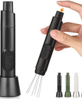 Black Retractable WDT Tool for Espresso Distribution and Stirring Magnetic Coffee Distributor with Storage Stand and Replacement Needles