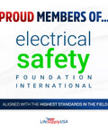 Proud members of Electrical Safety Foundation International graphic with LifeSupplyUSA logo