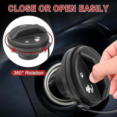 Person twisting a Gas Cap Replacement For GM Vehicles That Seals Tight And Prevents Leaks Fits Buick LeSabre Park Avenue