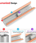 Cross-section view of Beefy 520 Piece Non Insulated Butt Connectors Kit For 26 To 8 Gauge Wires Tinned Copper Marine Grade Seamless Barrel.
