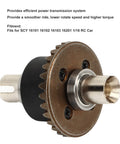 Center Diff Bevel Gear Set For 1/16 RC Cars, 30T Upgrade For SCY 16101 16102 16103 16201, side view of metal gear.