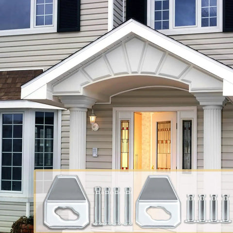 All In One Screen Door Closer Repair Kit With Two Heavy Duty Washers And Eight Replacement Pins Universal Fit For Andersen Emco Larson And Pella Storm Doors So You Fix It Fast And Keep It Slamming Smoothly shown in front of house
