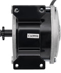 Built Tough 24V DC 500W Brushed Electric Motor With Integrated Gear Reduction For Electric Scooter And Ebike Drive 1700 RPM High Torque close-up view showing motor housing and shaft.