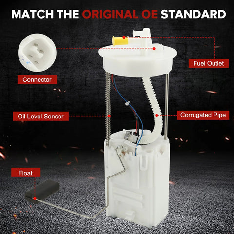 Honda CR-V 2.4L L4 Electric Fuel Pump Module Assembly Replacement For 2002 2003 2004 2005 2006 Direct Fit Replaces P76394M FG0963