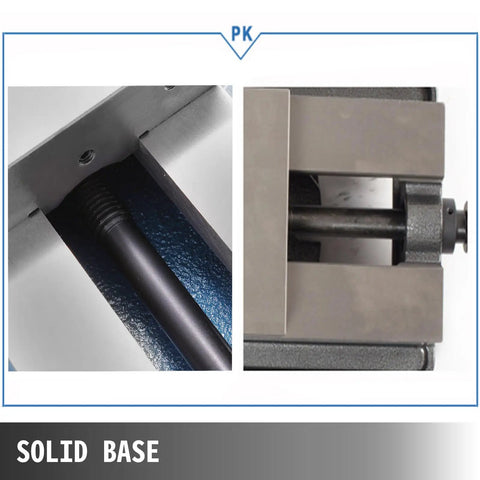 Close-up of 6 Inch Heavy Duty Milling Vise with 360 Degree Swivel Base for Metalworking, emphasizing solid iron build details.