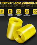 Fat Tire Liner For Bikes Tube Protection Against Flats With Durable Extruded Plastic Shield, yellow roll, front view