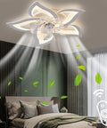 Dope Modern Ceiling Fan With Lights Remote Control 50W 3 Color Temperatures 6 Speeds in bedroom setting