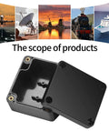 Built Tough Abs Plastic Electrical Junction Box Set Of Six IP65 Water Resistant Power Housing For Smooth Diy Projects And Circuit Assembly 2.5 X 2.3 X 1.4 Inches black junction box opened showcasing interior details.