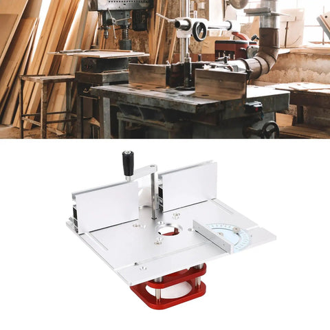 Rock Solid Manual Router Table System With 51Mm Lifting Stroke Fits 64 66Mm Motors showing aluminum router lift designed for precision woodworking.