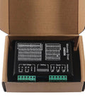Four Pack CNC Digital Stepper Driver DM556 Controller For NEMA 23 24 34 Motors in open box packaging