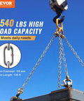 Grade 30 Chain Quarter Inch By 100 Feet Zinc Plated Proof Coil Chain used for lifting heavy load, shown in use on construction crane.