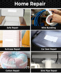 Two Pack White Duct Tape Heavy Duty With Ultra Strong Adhesive 9 Mil in various home repair applications