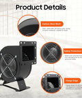 Product details of Heavy Duty Centrifugal Blower Fan Round Squirrel Cage For Outdoor Wood Furnace And Boiler 110 Volt 120 Watt