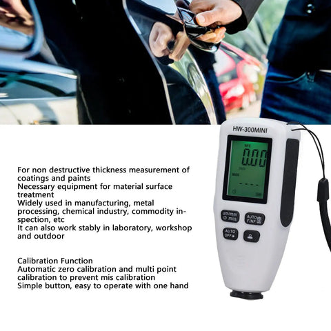 Coating Thickness Meter 0 To 2000 Um Digital Gauge For Automotive Paint, Car Coating Thickness Tester, 0.1 Um Mil Thickness Gauge For Used Car Buyers, Non Destructive Coating Gauge For Auto Body, Shop And Lab on car paint