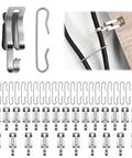 Rugged Aluminum Roof And Gutter Deicing Cable Clips And Spacers Kit, Easy Install Cable Fixing Hooks, 50 Piece Set, shown on surface