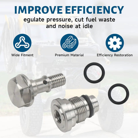 Must Upgrade Handle Knobs And Stainless Steel Banjo Bolt Kit For Dewalt DXPW3224, 3324 Pressure Wasers With Idle Down Valve Replacement To Boost Efficiency And Lock In That Fresh Cold Water Flow Right Now. stainless steel banjo bolt kit with O-rings