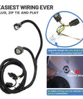 4 Pin Trailer Wiring Harness For Jeep Wrangler JK JKU 2007 2018 Plug And Play T Connector showcased with installation features