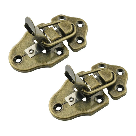 Top Shelf 4 Pack Antique Table Latches Deliver Knockout Red Bronze Beauty. Rust proof iron buckles for secure closures on furniture.