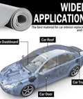 Kefly gray mesh headliner fabric roll with foam backing, 54x60 inches, for auto interior roof replacement.