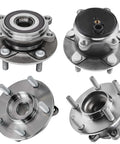 Japan Built Front And Rear Wheel Bearing And Hub Assembly Kit For Mazda 3 And Mazda 3 Sport 2014 2015 2016 2017 2018 5 Bolt ABS Encoder 4 Piece Replacement Set