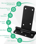 6 Inch Gate Hinges 4 Pack Matte Black Beefy Heavy Duty 280 Lbs Capacity For Wooden Or Metal Gates Farm Fence Industrial Grade Hinges That Stand Up To Heavy Traffic, matte black T-strap hinge