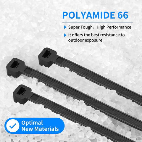 Ultra Tough 2000 Pack Zip Ties Assorted Sizes 4 6 8 10 12 Inch Self Locking Nylon Cable Ties Outdoor UV Resistant Wire Straps