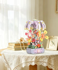 Dope Flower Building Blocks Kit For Adults Women With Artificial Flowers Craft Set Featuring A Butterfly Wishing Tree Design on table