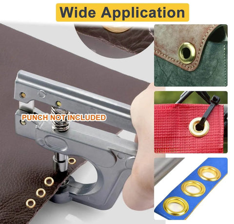 Heavy Duty 500Pcs Grommets And 500Pcs Washers Set Iron With Brass Finish Three Eighths Inch Inside Diameter in use