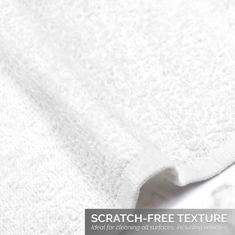 Close-up of Bar Mop Towels Value Pack Of 60, 14 By 17 Inches, Absorbent And Durable Multipurpose Cleaning Rags, Cotton Terry Cloth Towels