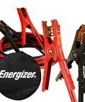 16 Foot Heavy Duty Jumper Cables 6 Gauge Automotive Booster Cables with red and black clamps and carry pouch.