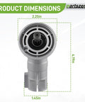 Front view of Bevel Gear Replacement Kit For Husqvarna That Fits 324LX 324LDX 326LS showing dimensions.