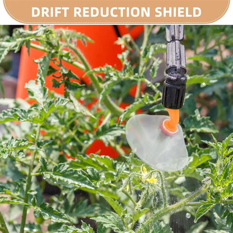 6-Piece Agricultural Spray Nozzle Set For Electric Farm Sprayer With Windproof Shield minimizing drift on tomato plants