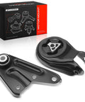 Heavy Duty Engine Motor Mount And Torque Strut Mount Replacement Kit For Mazda 3 And Mazda 5 Automatic Transmission, black rubber and metal parts.