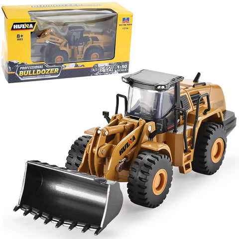 Realistic Mechanical Loader Toy For Kids One Fiftieth Scale Skid Steer Loader Model Wheeled Construction Vehicle With Arm Digging Action